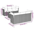 thumbnail image 2 of vidaXL 7 Piece Patio Sofa Set with Cushions Brown Poly Rattan, 2 of 4