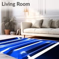 thumbnail image 2 of ODIKA 4'x6' Machine Washable Non-Slip Area Rug, LED Enhanced Reversible with and Stripe Design High Traffic Rug, Blue, 66361, 2 of 7