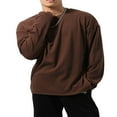 thumbnail image 1 of Hauts à Col Rond Coupe Ample pour Hommes Couleur Unie pour Printemps, 1 of 6