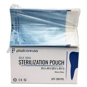 1000 3.5" x 5.25" Self-Sealing Sterilization Autoclave Bags Pouch, Paper/Blue Film (5 Boxes)