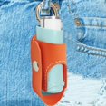 thumbnail image 2 of Leather Inhaler Case,Portable Outdoor Inhaler Storage Holder MultiPurpose Storage Tool for Home, School, Camping, Travel, and Business Trip Orange1, 2 of 5