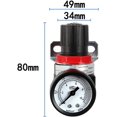 thumbnail image 1 of Regulador de filtro de compresor de aire, accesorio hembra de control de presión de aire comprimido NPT de 1/4" con manómetro ShuxiuWang 8390613473349, 1 of 1