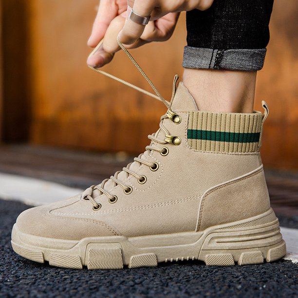 Zapatos de otoño antideslizantes para hombre, zapatos de protección laboral para hombre, botas Martin informales, transpirables