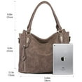 thumbnail image 2 of JOYSON Handbags for Women Shoulder Tote Zipper Purse PU Leather Top-handle Satchel Bags Ladies Medium A-sepia Brown, 2 of 5