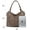 A-sepia Brown, variant on JOYSON Women's Shoulder Bag,Handbags,Tote Zipper Purse PU Leather Top-handle Satchel Bags Ladies Medium Brown
