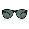 thumbnail image 4 of Mens Glass Lens Gentlemanly 90s Chic Large Horn Rim Sunglasses Matte Black, 4 of 8