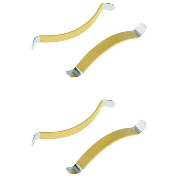 4Pcs Metal String Spreaders Guitar Luthier Tool for Cleaning Fretboard Yellow