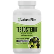 NaturalSlim Testosterin - All Natural Testosterone Booster for Men -180 Capsules