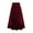 Wine, variant on Women's Elegant Ruffled Drop Waist Skirt Casual Flowy Asymmetric Hem Fashionable Comfortable Stretchy Lightweight Versatile Stylish Trendy Feminine