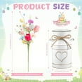 thumbnail image 7 of CoreLiving Easter Artificial Flower Arrangement Vase Decor Realistic Fake Tulips Daisies Spring Floral Stems with Eggs and Berries for Home Centerpiece Table Indoor Decor, 7 of 7