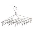 thumbnail image 2 of Clothes Drying Hanger, Stainless Steel Laundry Drying Rack With Rotating Hook Clips Multifunctional Rack Laundry Accessory For Home, 2 of 8