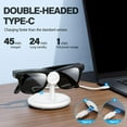 thumbnail image 2 of Meta Smart Glasses Charging Dock Station with Dual USB-C Fast Charger Stand, Rapid 65% Power-Up in 30 Min, AI-Glasses Desktop Charging Hub for 2026 Models, 2 of 8