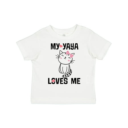 

Inktastic My Yaya Loves Me Girls Gift Toddler Toddler Girl T-Shirt