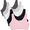 Heather Grey/Blk/Blush/Charcoal/White, variant on Women's Tank Style Cotton Sports Bra, 5-Pack, Style 9012