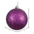 thumbnail image 2 of Vickerman N591526DQ Boule d'Ornement de Noël Percée à Sequins Prune 6 Po. - 4 par Sac, 2 of 3
