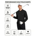 thumbnail image 2 of Pinspark Men's Long Sleeve Golf Polo Shirts Moisture Wicking Quick Dry Lightweight Collared Casual Tops, 2 of 6