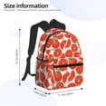 thumbnail image 4 of Haiem Tomatoes Lightweight Backpack for School, Classic Basic Water Resistant Casual Daypack for Travel with Bottle Side Pockets, 4 of 8