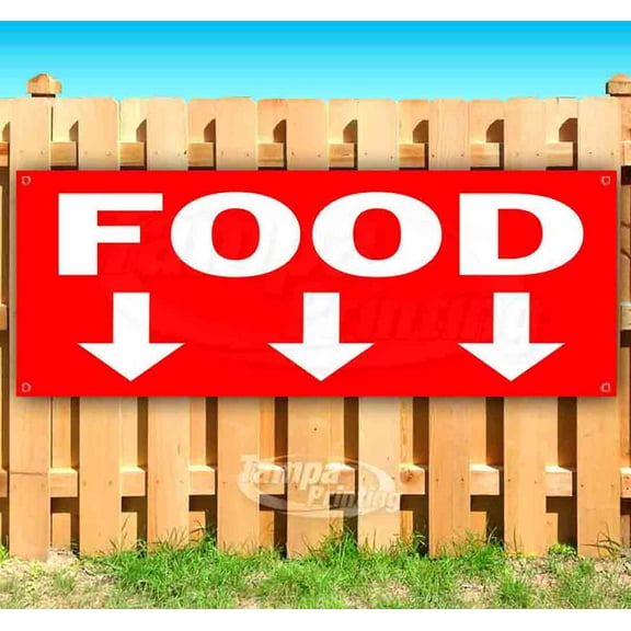 Food 13 oz Vinyl Banner With Metal Grommets