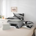 thumbnail image 6 of Homewish Graffiti Splash 7pcs Bedding Comforter Set For Adults Female Men,Abstract Geometric Stripes Queen Bedding Sets Super Cozy,Black Grey White Queen Sheet Sets,Ultra Soft Home Decor,Reversible, 6 of 8