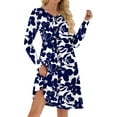 thumbnail image 2 of Fantaslook Long Sleeve Dresses for Women V Neck Casual Fall Dress Button Floral Midi Dresses with Pockets, 2 of 8