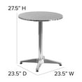 thumbnail image 2 of 23.5'' Round Aluminum Indoor-Outdoor Table with Base, 2 of 5