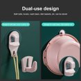 thumbnail image 2 of Injueey Colgador de almacenamiento Gancho para colgar en la pared Autoadhesivo Ahorro de espacio Toallero para el hogar Organizador de bufandas Juegos de accesorios de baño, 2 of 6