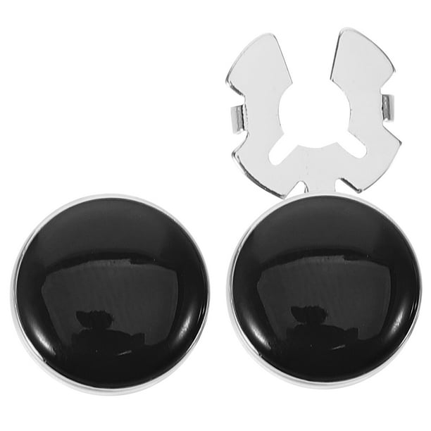 Juego de 2 gemelos y esmoquin elegantes para hombre, de estilo formal Gemelos negros clásicos para esmoquin, ideal para bodas, negocios y eventos formales