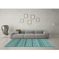 thumbnail image 3 of Ahgly Company Indoor Rectangle Abstract Light Blue Modern Area Rugs, 3' x 5', 3 of 4