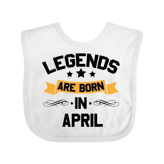 Inktastic Legends Are Born in April Boys or Girls Baby Bib