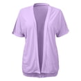 thumbnail image 5 of HCYSFG Womens Side Slit Cardigan Open Front Short Sleeve With Pockets Lightweight Duster Loose Fit Casual Summer Travel Layering Cover Up, 5 of 6