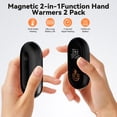 thumbnail image 5 of NJWY Magnetic Hand Warmers 2 Pack, 3 Heat Settings 3-Second Fast Heating Rechargeable Portable Heater with LED Display for Outdoor Camping & Gifting, 5 of 8