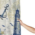 thumbnail image 4 of Nautical Shower Curtain, 3D Ocean Sailboat Lighthouse Anchor Shower Curtain Decorative, with 12 Hooks Waterproof Washable 72x72 in, 4 of 6