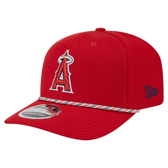 Men's New Era Red Los Angeles Angels Multi-Rope 9SEVENTY Stretch-Snap Hat
