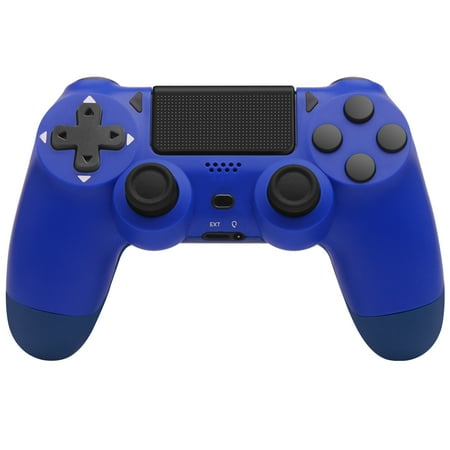 Wireless Controller for P-4, Gaming Controller Compatible with P-4/Slim/Pro/PC Support Dual Motors & 6-Axis Motion Control - Blue