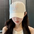 thumbnail image 4 of Bows Embroidered  Women Baseball Cap Girls High Ponytail Hat Adjustable Half-Hollow Top Children's Peaked Cap Summer Visor Caps, 4 of 7