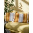 thumbnail image 5 of Outdoor Pillows Waterproof, Orange Stripes Bedding Throw Pillows with Insert for Couch Sofa Bed, Modern Farmhouse Simple Vertical Lines 12x20 Inch Pillowcases Decorative Patio Pillow Set of 2, 5 of 8