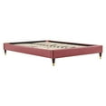 thumbnail image 2 of Modway Harlow Queen Performance Velvet Platform Bed Frame in Dusty Rose, 2 of 7