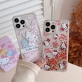 thumbnail image 2 of Sanrio-fundas de teléfono con dibujos animados para iPhone, carcasa trasera de hello kitty Rosa kawaii, arena movediza, polvo brillante, para iPhone 14 13 12 11 Pro Max XR XS MAX Fivean unisex, 2 of 2