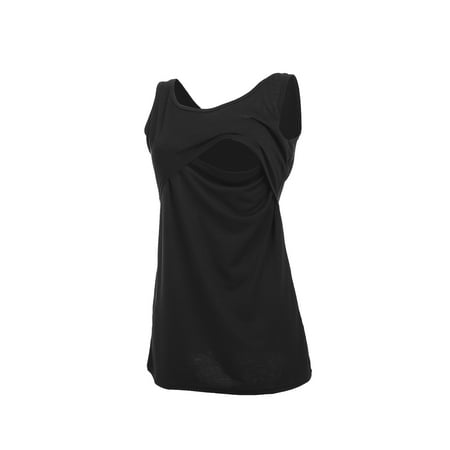 

Women s Pregnant Breastfeeding Vest Summer Solid Color Clothing