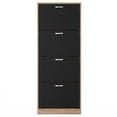 thumbnail image 2 of Mueble Zapatero Organizador de Calzado 4 Cajones Blanco y Madera, Clóset para Zapatos hasta 24 Pares negro M, 2 of 6