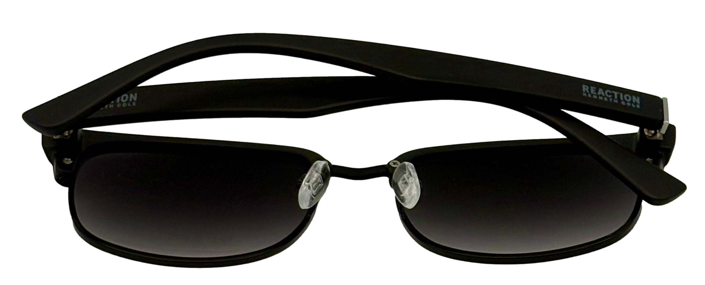 Kenneth Cole Reaction Matte Black Mens Square Plastic Sunglass, KC1433. 2B