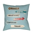 thumbnail image 1 of Lodge Cabin Compass Light Blue and Beige 22 x 22 In. Pillow with Poly Fill, 1 of 2