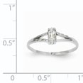 thumbnail image 2 of 14K White Gold White Topaz Birthstone Ring, 2 of 2
