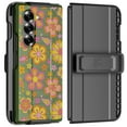 thumbnail image 2 of Case and Belt Clip Combo for Samsung Galaxy Z Fold 6, Nakedcellphone Cover and Hip Holster Holder [Rotate, Stand, S-Pen Slot] for Z Fold6 Phone (SM-F956U, 2024) - Retro Flower Pattern, 2 of 10