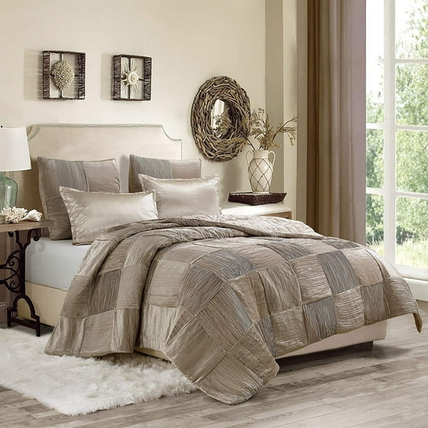 Bag 22010 King Cal Taupe Gold, Luxury King Bedding Sets