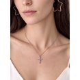 thumbnail image 4 of FindChic Dainty Cross Necklace for Women, Rose Gold Plated Cubic Zirconia Medium Cross Faith Pendant Necklaces Religious Jewelry Gift, 18" + 2", 4 of 10