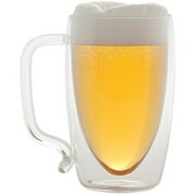 17 oz. Double-Wall Glass Beer Mug by KitchenCrusader