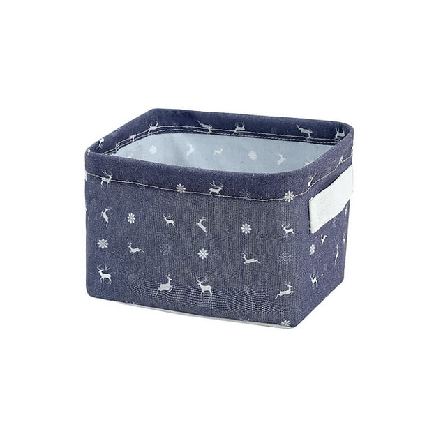 Caja de almacenamiento de dibujos animados de lona plegable, cesta de almacenamiento de tela caja de almacenamiento plegable de cosméticos de escritorio para el hogar Wmkox8yii HFSH840