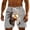 Gray, variant on Ynynloco Mens Swim Trunks Cartoon Print Drawstring Stretch Quick Dry Lined Funny Beach Poo with Pockets
