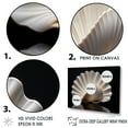 thumbnail image 3 of Designart "Black And White Clam In Dark Sea" Clam Floater Framed Wall Art Living Room, 3 of 5
